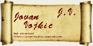Jovan Vojkić vizit kartica